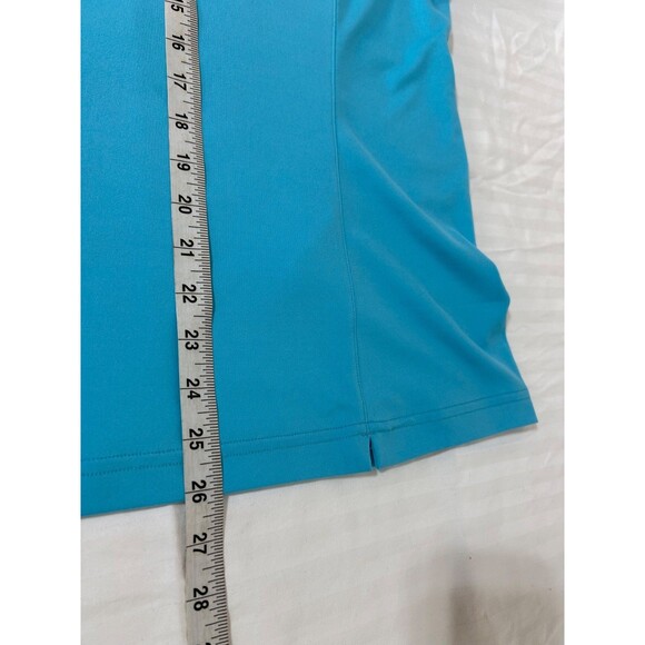 NWT FJ Footjoy Polo Shirt Women's Large Aqua Blue Golf Club Performance Top c - Picture 5 of 11